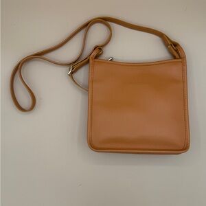 Longchamp Le Foulonne  Small Zipped Leather Crossbody Bag in Orange with Dustbag